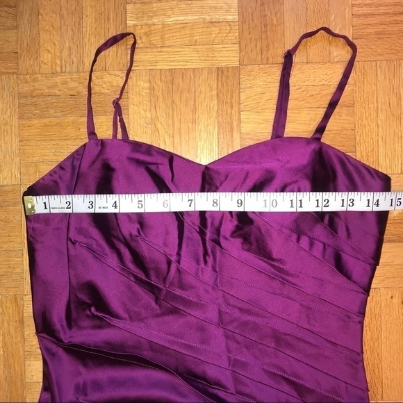 Barbiecore Cocktail Dress Ruched Magenta Satin Y2K Sweetheart Glam - Picture 6 of 12